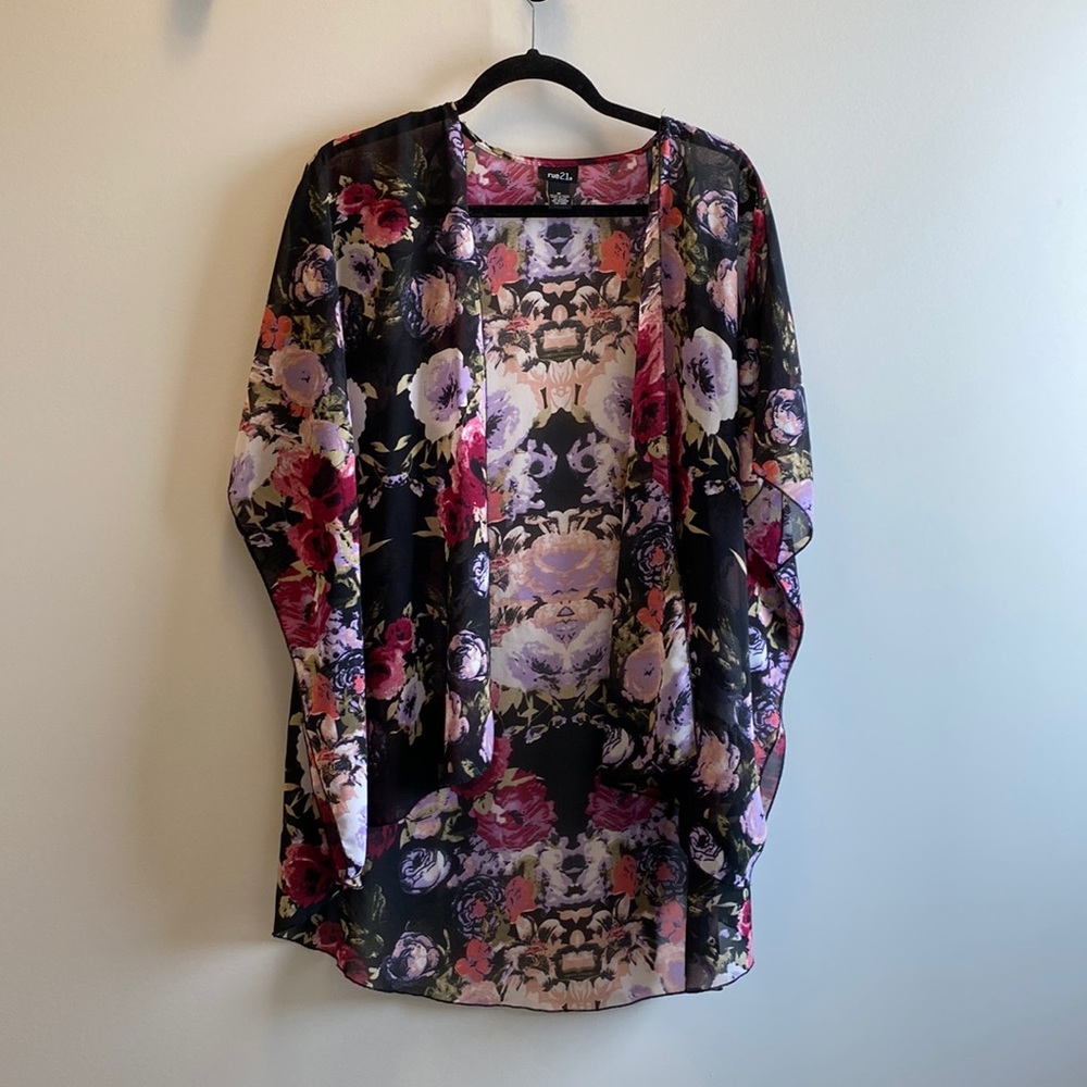 Sheer Floral Cover Up